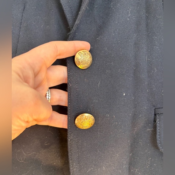 NWOT J. Crew Schoolboy Blazer Navy Blue Gold Button Lined Tailored Jacket 0P - Picture 5 of 7
